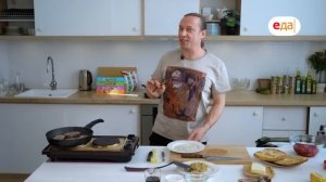 Жареный язык с сырным хлебом и лимонад | Ланч-бокс /42