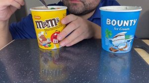 ICE CREAM M&M's + ICE CREAM BOUNTY ASMR MUKBANG (EATING SOUNDS) EATING SHOW