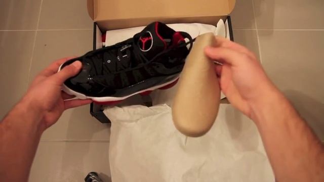 Unboxing Nike Jordan VI Rings Bred - News Black/White/Red смотреть онлайн