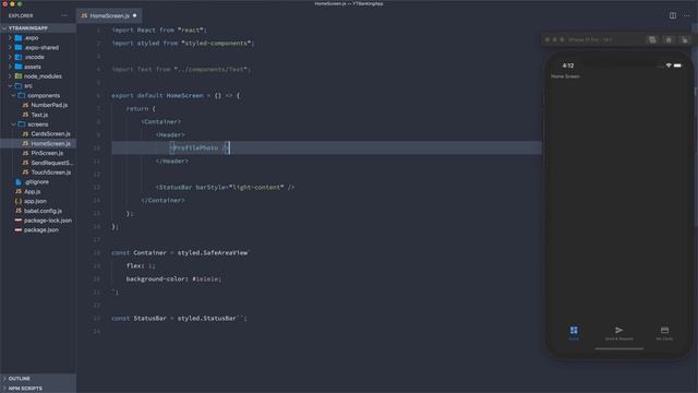 Банковский интерфейс на React Native смотреть онлайн