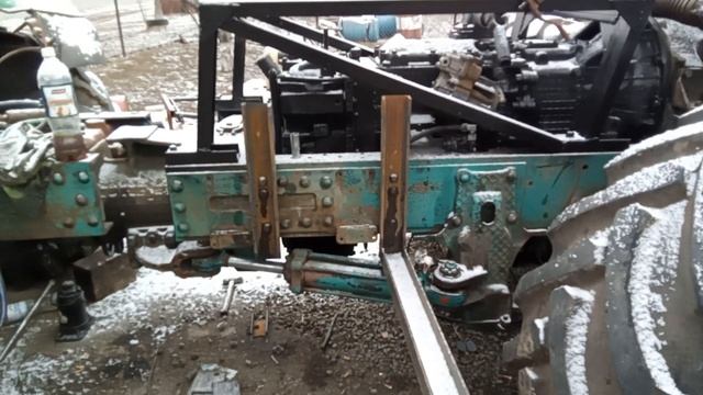 Коробка Камаз на Т-150.Часть 8. Краткий обзор по установке ЯМЗ с коробкой на раму.