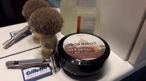 Бритье. RazoRock 37 German slant, Gillette, FS badger, RazoRock Don Marco cream, Cliven lotion