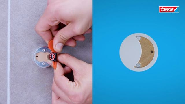 How to use the round; chromed tesa® Exxcellent tumbler holder смотреть онлайн
