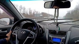 Работа круиз контроля со штатных кнопок Hyundai Solaris 2014