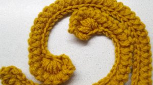 Ирландский кружевной мотив крючком. Змейка.