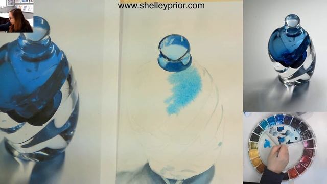 Glass Perfume Bottle in Watercolor смотреть онлайн
