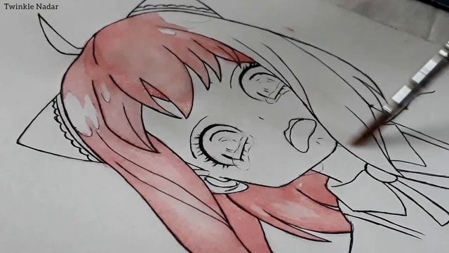 Painting Anya Forger [Spy X Family] // watercolour painting смотреть онлайн