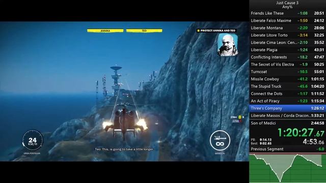Just Cause 3 Any% speedrun RTA 2:41:39 [obsolete] смотреть онлайн