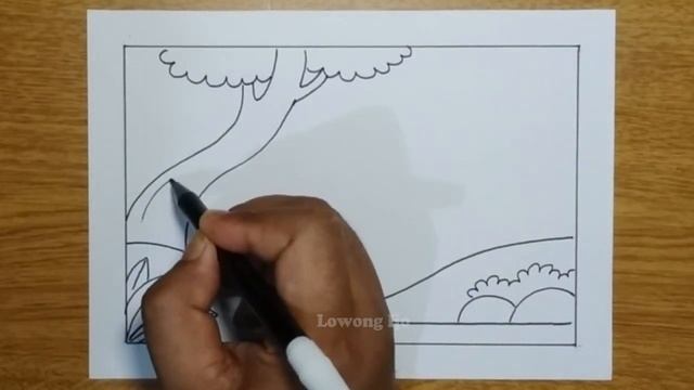 Cara Menggambar Mudah Tapi Indah - Gambar Pemandangan Air Terjun Indah смотреть онлайн