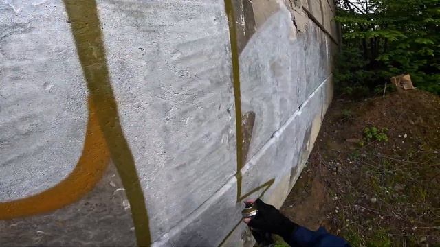Chill Graffiti in Jungles . Raw Painting Process . Loop 400ml Outlines on Chrome . смотреть онлайн