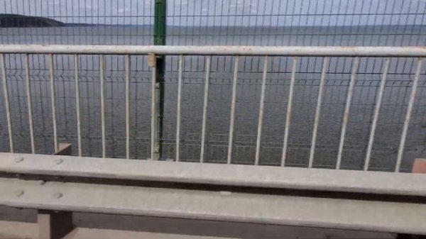 Кама. По плотине Воткинской ГЭС из Чайковского на Удмуртский берег. Май 2021