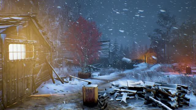 Снежная буря на ферме для сна, отдыха, учебы | Звуки деревенской метели и завывающего ветра смотреть онлайн