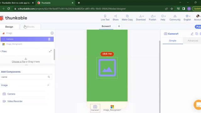 Thunkable Tutorial || Using Camera And Image Recognition Components With Thunkable