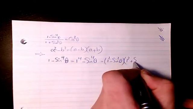 How to Verify Trigonometric Identities, (1-Sin^4x)/(1+Sin^2x)=Cos^2x - (Trigonometry) смотреть онлайн