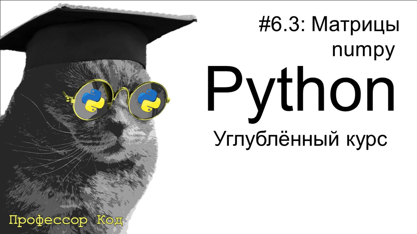 Матрицы. numpy | Python: углубленный курс| Профессор код смотреть онлайн