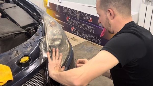 Бронитонировка передних фар 50% Opel astra H