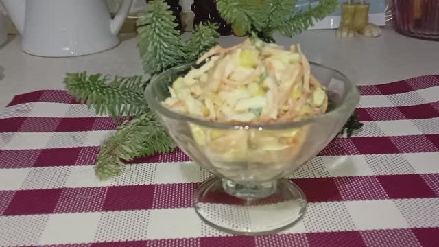 Салат с КУКУРУЗОЙ за 5 минут! Отлично к ужину и к праздничному столу! смотреть онлайн