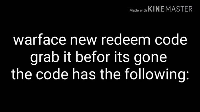 Warface Redeem Code Free2019
