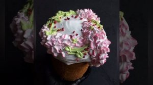 ГЛАЗУРЬ ДЛЯ КУЛИЧА (Швейцарская меренга) украшаем цветами