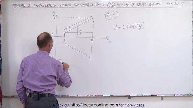 Mechanical Engineering: Centroids & Center of Gravity (32 of 35) Area=? using Pappus-Guldinus смотреть онлайн