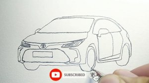 How to Draw TOYOTA corolla 2023