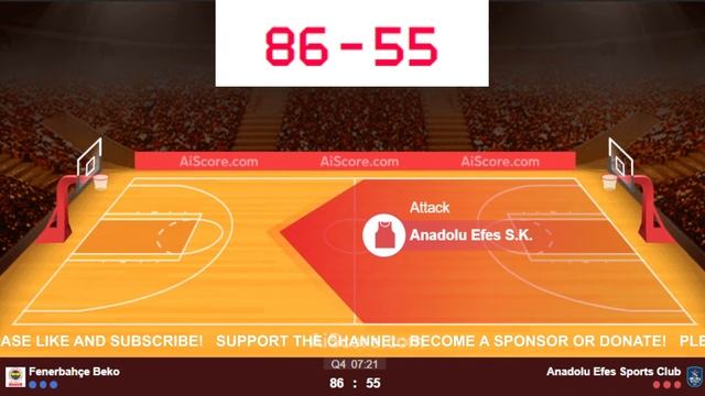🔴 Live: Fenerbahce vs Anadolu Efes | Live Play By Play Scoreboard смотреть онлайн