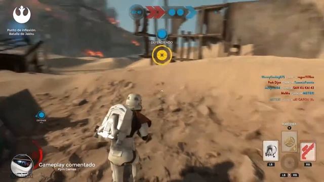 STAR WARS BATTLEFRONT - DLC LA BATALLA DE JAKKU - GAMEPLAY COMENTADO - ESPAÑOL - KYMGAMES смотреть онлайн