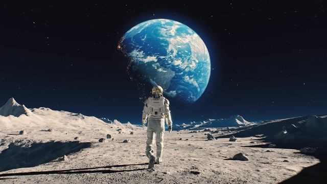 Музыка для атмосферы - Лунная прогулка, космос смотреть онлайн