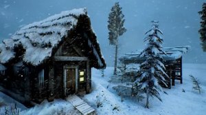 Снежная буря в горной деревне | Завывающий ветер и метель | Звуки для сна, учебы и релаксации