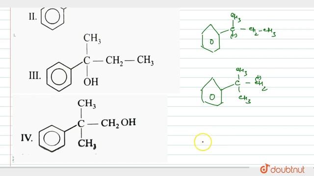 The relative rate of acid catalysed dehydration of following alcohols would be I. II. III. IV. смотреть онлайн