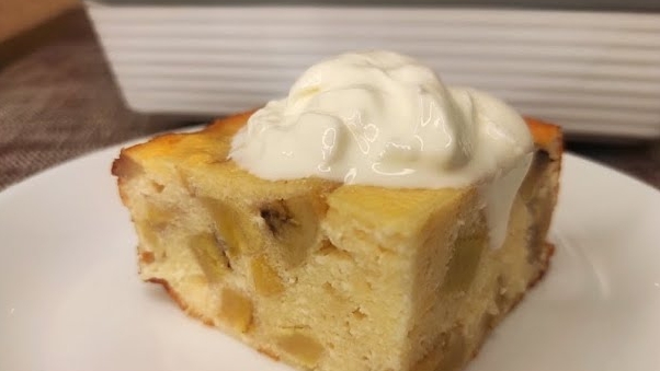 Творожная запеканка с бананами. Очень вкусная и простая в приготовлении. смотреть онлайн