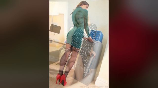 Elegant Nylon Ladies   Mature Women   High Heels, Mini Dress & Tights   Collection #04