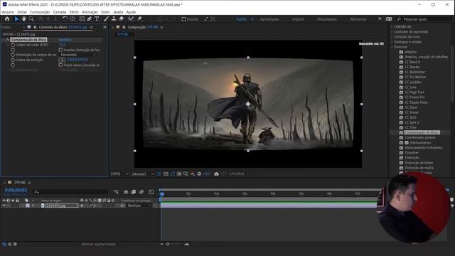 Efeito PARALLAX FAKE no After Effects смотреть онлайн