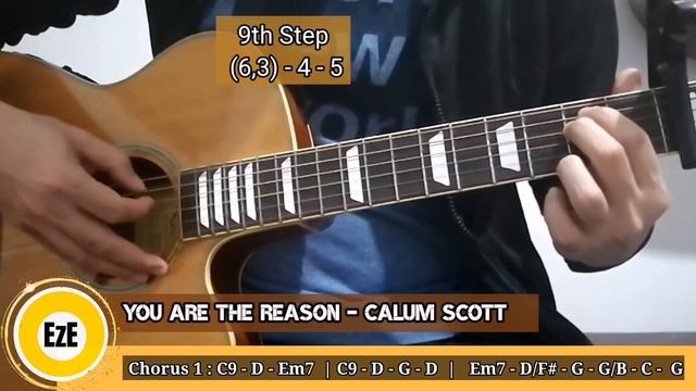 YOU ARE THE REASON - CALUM SCOTT | Easy Step by step Chords Tutorial for Beginners | Capo 3rd fre смотреть онлайн
