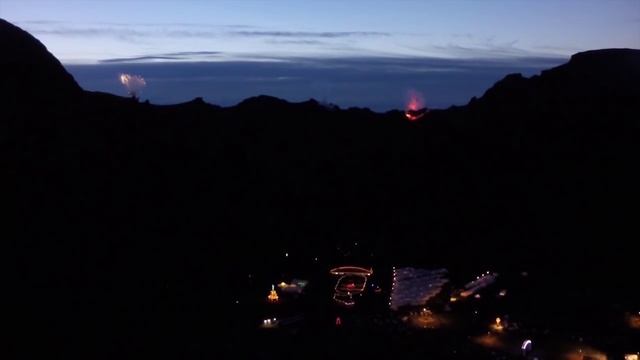 Fire and fireworks seen from drone - Aerial Iceland FPV (Þjóðhátíð 2015) смотреть онлайн