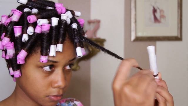 Heatless Rod Set Curls on Natural Hair