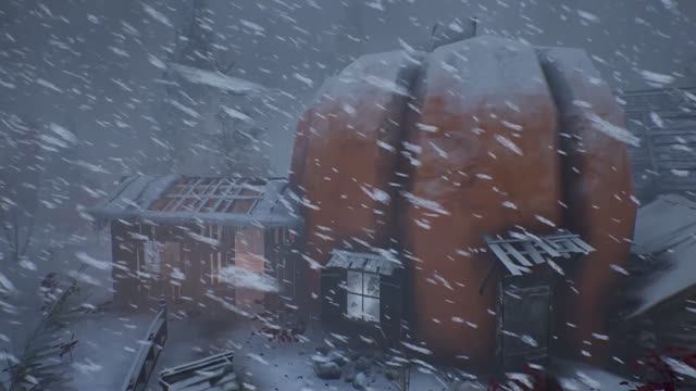 СНЕЖНАЯ БУРЯ в Горном доме. Зимняя метель и завывающий ветер. Звуки снежной бури для сна смотреть онлайн