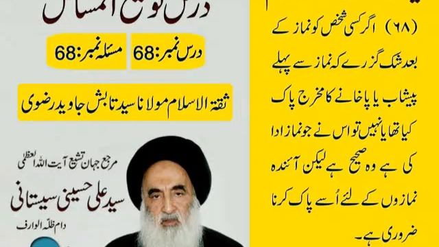 Tauzihul Masail Dars # 68 Bait ul Khala k Ahkam (Aayatullah Sistani d.b) - Maulana S. Tabish Rizvi. смотреть онлайн