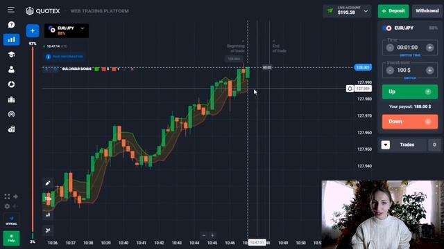 BOLLINGER BANDS INDICATOR BINARY OPTIONS TRADING STRATEGY | QUOTEX $10 - $10750 смотреть онлайн
