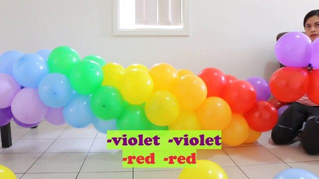 How to make rainbow balloon arch without stand/ 7 colors смотреть онлайн