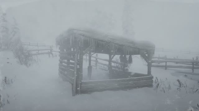 ЗВУКИ СНЕЖНОЙ БУРИ в деревянном домике. Зимняя атмосфера с метелью и завываниями ветра смотреть онлайн