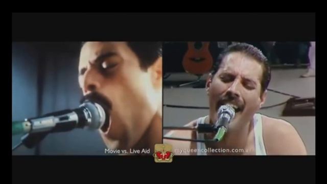Rami malek vs Freddie Mercury singing Bohemian Rhapsody смотреть онлайн
