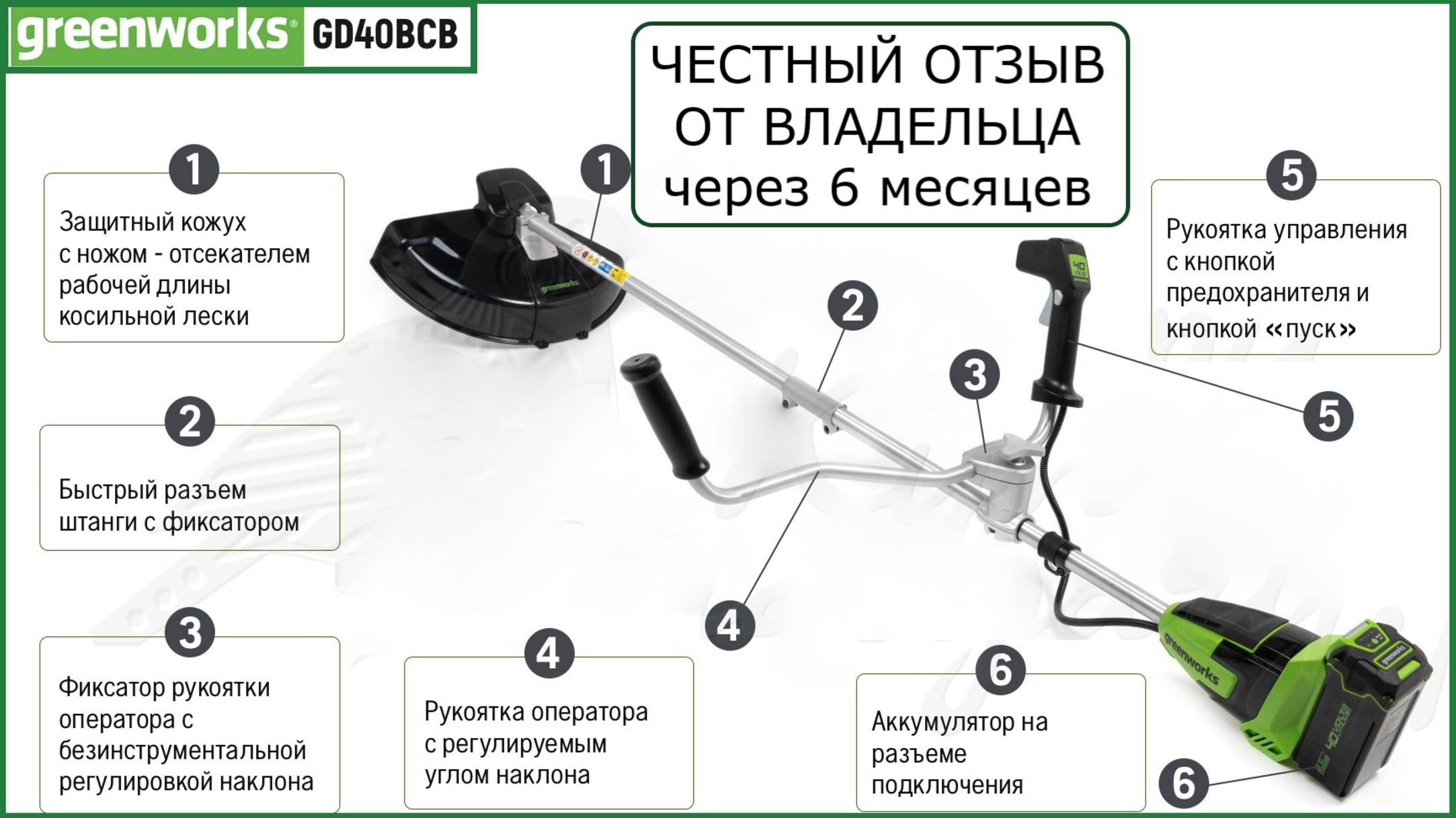 Аккумуляторный ТРИММЕР Greenworks GD40BCB может рубить деревья смотреть онлайн