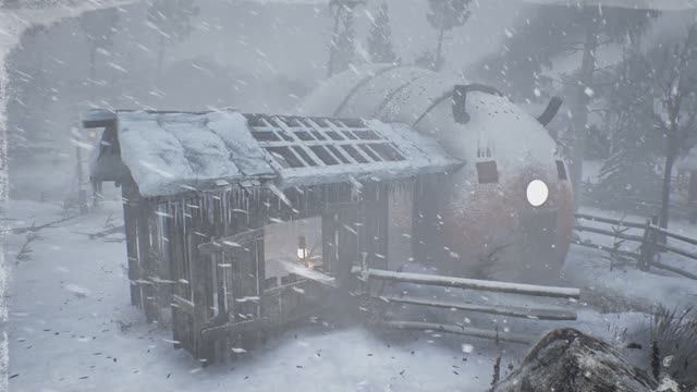 ЗВУКИ СНЕЖНОЙ БУРИ УСПОКАИВАЮТ. 5 -часовая средневековая снежная деревня, звуки метели и ветра смотреть онлайн