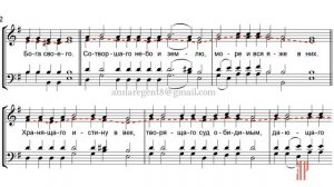 2 Антифон, ХВАЛИ ДУШЕ МОЯ, Киевский распев, гл.8, обр. Д.Соловьева - Альтовая партия