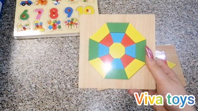 Деревянная игрушка Геометрика MD 2173 (100шт) 12видов, 15-15-0,5см смотреть онлайн