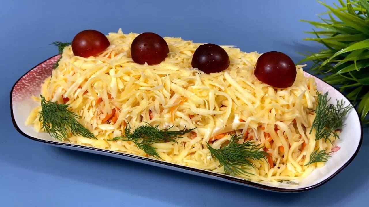 Салат "ПОД ВОДОЧКУ" готовьте больше, МУЖИКИ только им и ЗАКУСЫВАЮТ! Вкусно и просто! смотреть онлайн