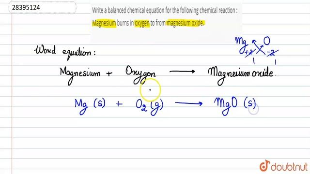 Write a balanced chemical equation for the following chemical reaction : Magnesium burns in oxygen смотреть онлайн