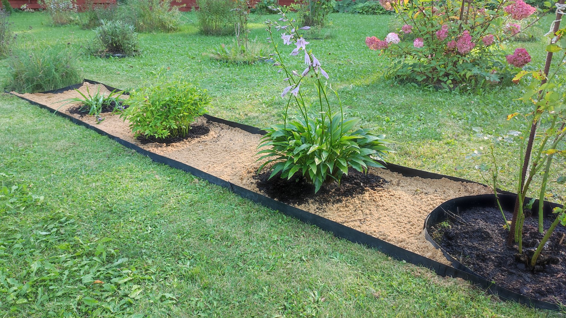 Цветочная клумба. Посадка многолетников. смотреть онлайн