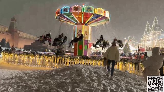 Москву завалило снегом, каток на Красной площади, Прямая трансляция Стрим прогулки прямые эфиры смотреть онлайн